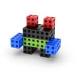 imagen de un robot hecho con los Bloques de construcción Meli cube 100 piezas