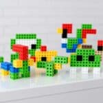 imagen de diferentes construcciones hechas con los bloques meli cube