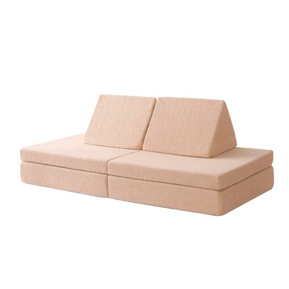 Sofá módulos infantil Teddy Beige Sofá módulos infantil Teddy Beige foto de producto en forma de sofá para descansar