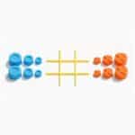 imagen de las piezas del Juego interactivo 3 en raya Tic Tac Toe Bolt de Giiker