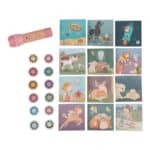 imagen de los discos , linterna y cuentos