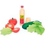 Imagen de los alimentos de la ensalada del set de ensalada para cortar de Legler