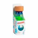 imagen del packaging de la Botella sensorial flotante espiral azul de Petit Boum