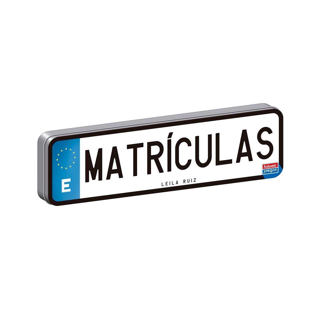 Matrículas juego de cálculo y vocabulario de Falomir imagen del packaging de Matrículas juego de cálculo y vocabulario de Falomir