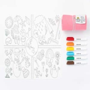 imagen de portada del Tapete de silicona con 6 rotuladores para colorear Estaciones