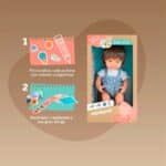 imagen del packaging del Muñeco castaño de 38 cm de Miniland