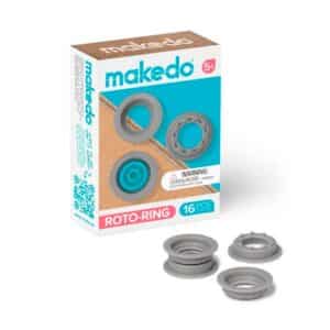 imagen del packaging del Set de rodamientos para cartón Makedo 16 piezas