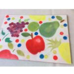 Imagen de un cuadro hecho con Plantillas de frutas lavables