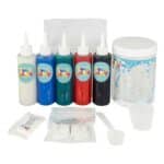 imagen del contenido del Kit para crear planetas de gelatina 3D con acuario de Tuban
