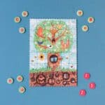 imagen del contenido del Puzzle de observación Pommier Tiny de 36 piezas de Londji