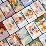 Imagen de muchas cartas de Cartas ilustradas Flashcards hablamos