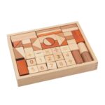 Imagen de la caja completa de Bloques de madera de construcción con números