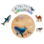 Imagen de portada de Puzzle con imágenes reales de animales y tarjeta informativa