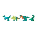 Imagen de las piezas sueltas de Puzzle de suelo brillante de dinosaurios 200 piezas