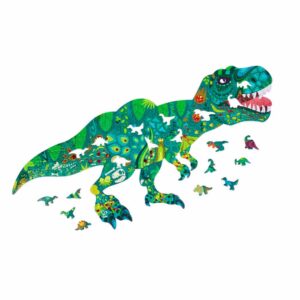 Imagen de portada de Puzzle de suelo brillante de dinosaurios 200 piezas