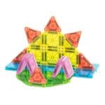 imagen del contenido de los Magna Tiles Micro Mags 55 bloques de construcción magnéticos