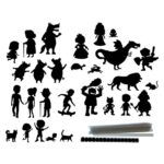 Imagen de todas las sombras del Set de sombras de personajes de cuentos