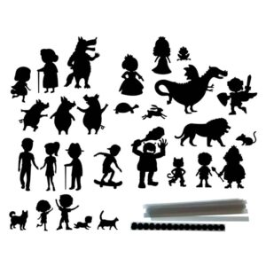 Imagen de todas las sombras del Set de sombras de personajes de cuentos