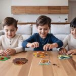 Imagen de niños jugando a Topo Top juego de cartas de Átomo Games