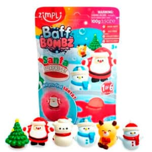imagen del paackaging de la Bomba de baño sorpresa Navidad de Zimplikids