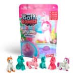 imagen del packaging de la Bomba de baño sorpresa Unicornios de Zimplikids