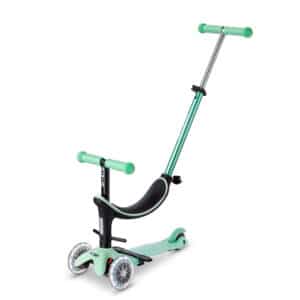imagen de portada del Patinete Mini Micro 4 en 1 Deluxe LED Verde Menta