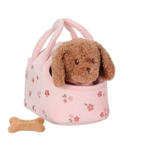 imagen del Perrito peluche Jackie con bolsa de Little Dutch