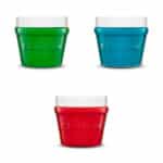 imagen de portada de los botes de Plastilina Natural, 3 botes rojo azul y verde de 125gr