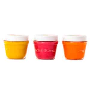 imagen de Plastilina Natural, 3 botes amarillo naranja y rosa de 125gr