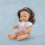 muñeca niña castaña con ojos marrones de 38 centímetros