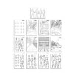 imagen de las plantillas incluidas en la Mesa de luz reversible portátil Kidydraw universo manga