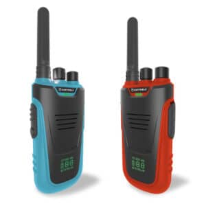 imagen de los Walkie Talkies infantiles recargables Kidytalk azul y rojo
