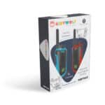 imagen del packaging de los Walkie Talkies recargables Kidytalk azul y rojo