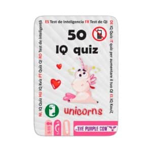 imagen de portada del Juego de bolsillo en lata de metal 50 retos de lógica Unicornios