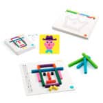 imagen del contenido del Juego de construcción de imágenes Batonnix de Djeco