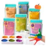 imagen del contenido de l Set de pintura en polvo vegetal natural 6 colores