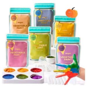 imagen del contenido de l Set de pintura en polvo vegetal natural 6 colores