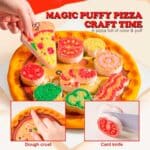 imagen de partes del Set de pintura con espuma Pizza mágica