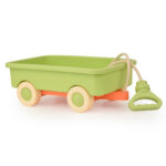 imagen de la Carretilla infantil de plástico con cuerda para arrastrar en verde