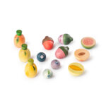 imagen de portada del set de Grapat 12 frutas de madera para juego simbólico