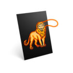 imagen de una plantilla con el cable neón del Kit creativo con luz neón Kidyneon Naranja de Kidywolf