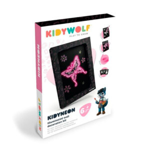 imagen del packaging del Kit creativo con luz neón Kidyneon de Kidywolf