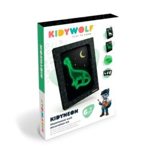 imagen del packaging del Kit creativo con luz neón Kidyneon Verde de Kidywolf
