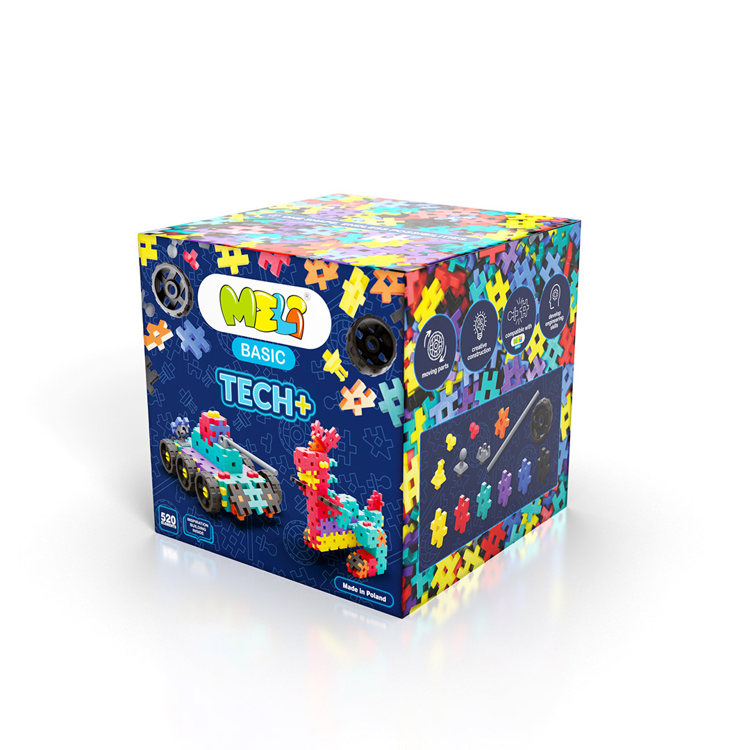 Bloques Meli Basic Tech 520 piezas imagen del packaging de los Bloques Meli Basic Tech 520 piezas