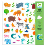 imagen del packaging de las Pegatinas Djeco Animales set de 160 unidades