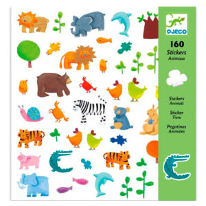 imagen del packaging de las Pegatinas Djeco Animales set de 160 unidades