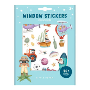 imagen del packaging de las Pegatinas reposicionables Little Dutch Jim and Friends