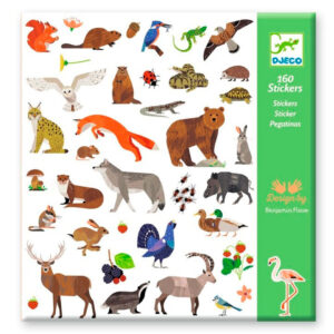 imagen del packaging de las Pegatinas Djeco Fauna set de 160 unidades