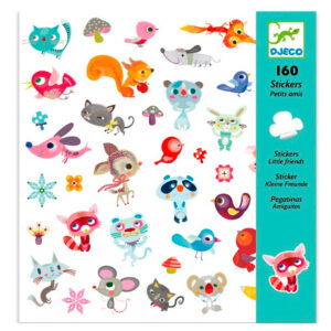 imagen del packaging de las Pegatinas Djeco Pequeños Amigos set de 160 unidades