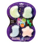 imagen del packaging de Playfoam set de 4 masas que brillan en la oscuridad